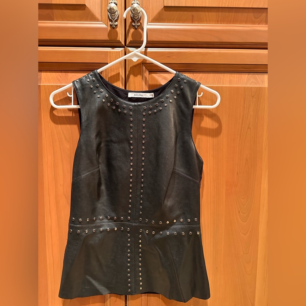 Bailey 44 Faux Leather Studded Tank